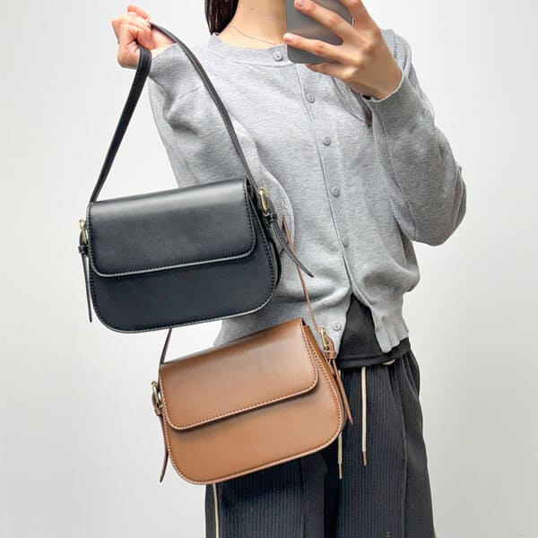 Bolsa de couro baguete