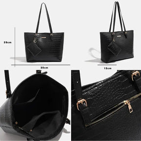 Bolsa Nantes em Couro Texturizado Crocodilo