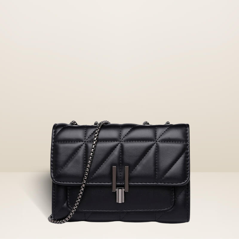 Bolsa Estelle com Alça em Corrente e Couro Texturizado