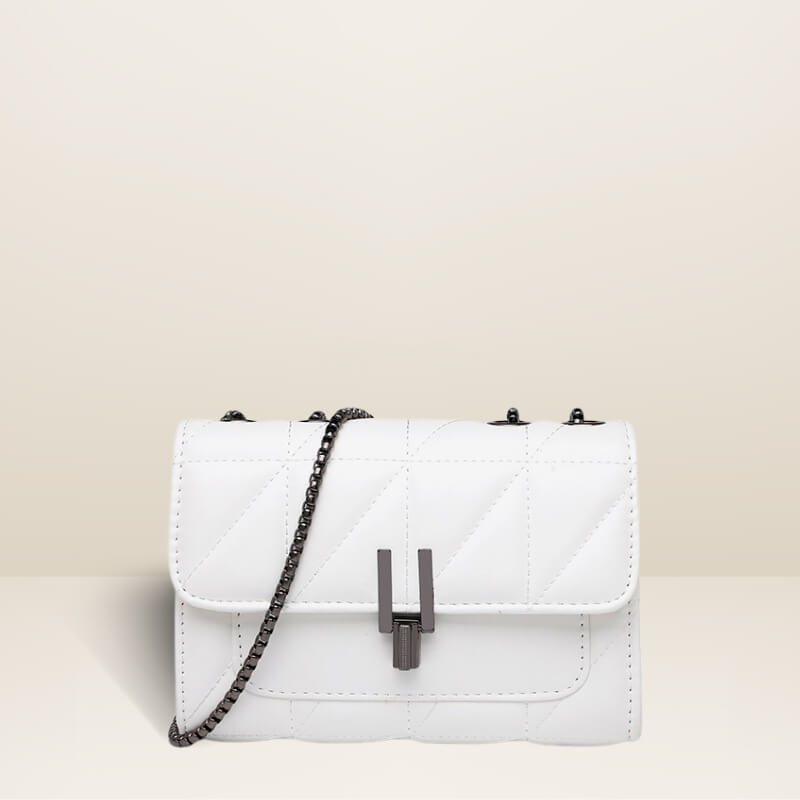 Bolsa Estelle com Alça em Corrente e Couro Texturizado