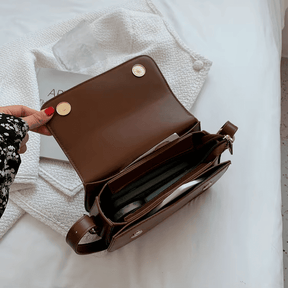 Bolsa de couro baguete marrom