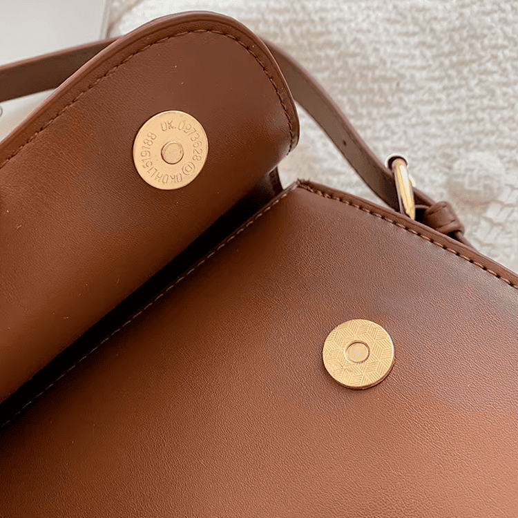 Bolsa de couro baguete marrom