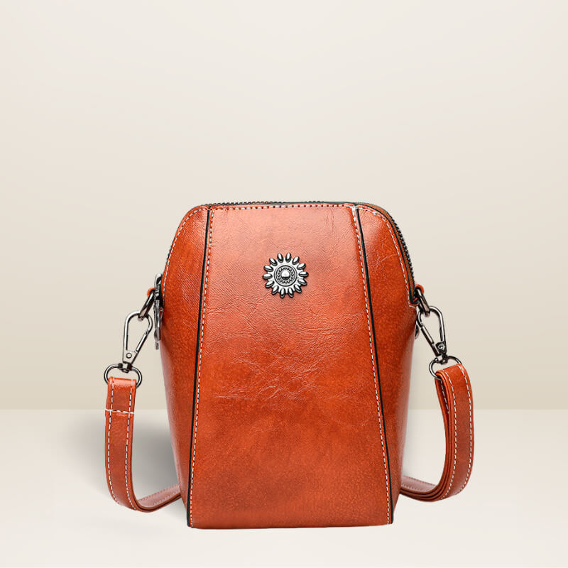 Bolsa Isadora em Couro Vintage Impermeável