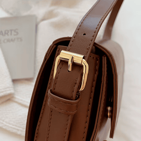 Bolsa de couro baguete marrom